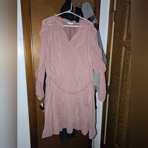 Time and Tru Mauve Long Sleeve Dress